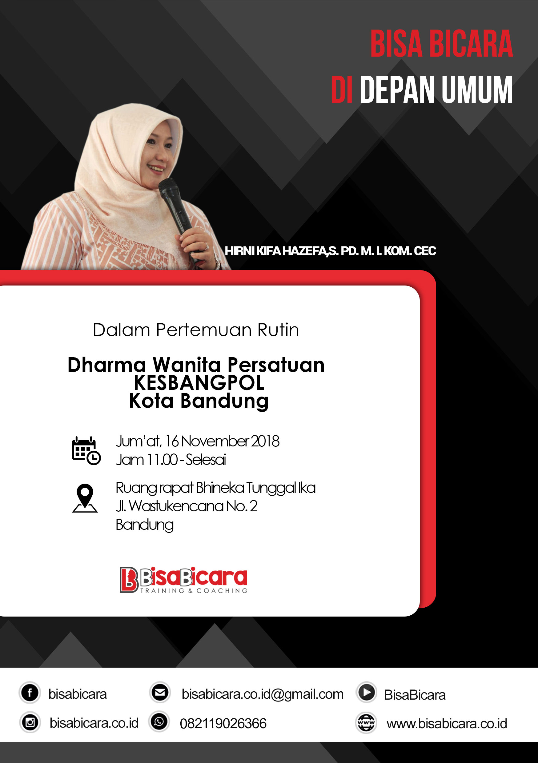 public speaking dwp kesbangpol