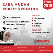 Cara Mudah Public Speaking Tasikmalaya
